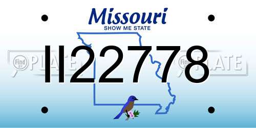 II22778 Missouri License Plate