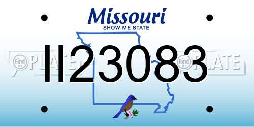 II23083 Missouri License Plate