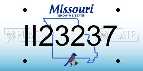 II23237 Missouri License Plate