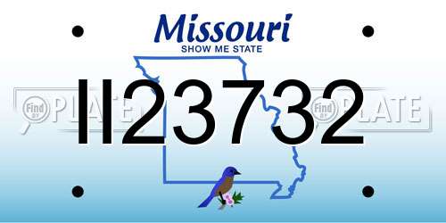 II23732 Missouri License Plate