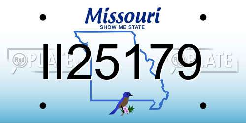II25179 Missouri License Plate
