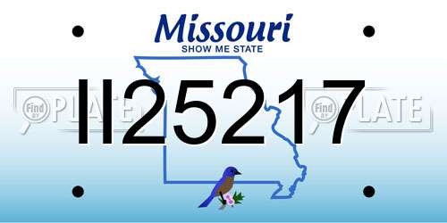 II25217 Missouri License Plate