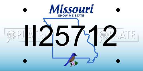 II25712 Missouri License Plate