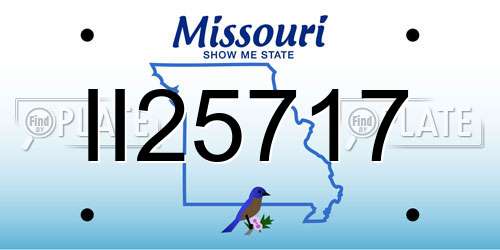 II25717 Missouri License Plate