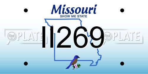 II269 Missouri License Plate