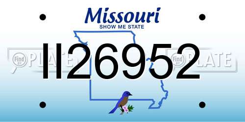II26952 Missouri License Plate