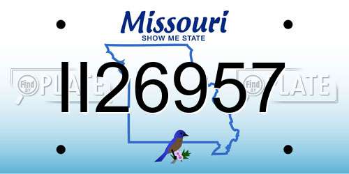 II26957 Missouri License Plate