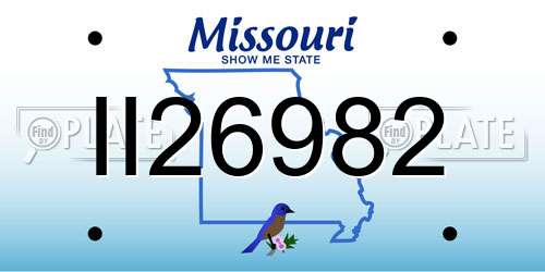 II26982 Missouri License Plate