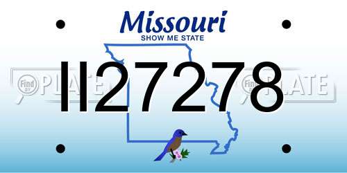 II27278 Missouri License Plate