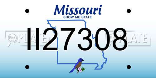 II27308 Missouri License Plate