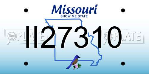 II27310 Missouri License Plate