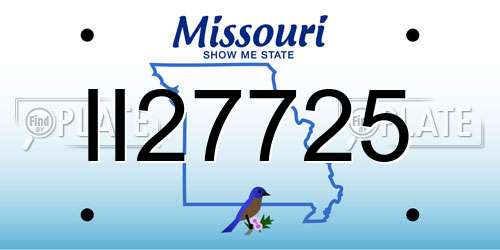 II27725 Missouri License Plate