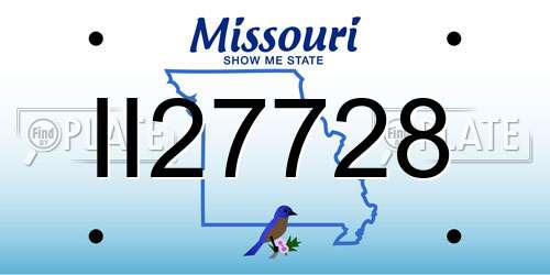 II27728 Missouri License Plate