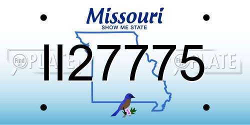 II27775 Missouri License Plate