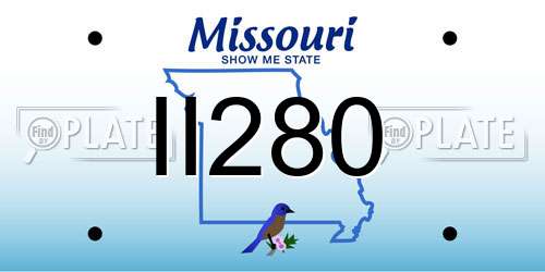 II280 Missouri License Plate