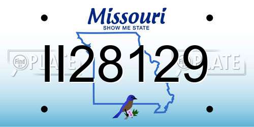 II28129 Missouri License Plate