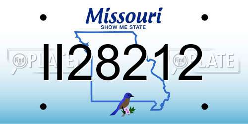 II28212 Missouri License Plate