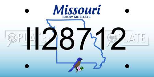 II28712 Missouri License Plate
