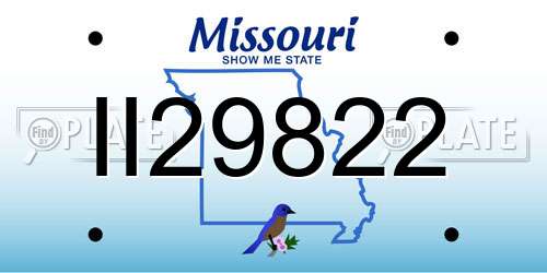 II29822 Missouri License Plate