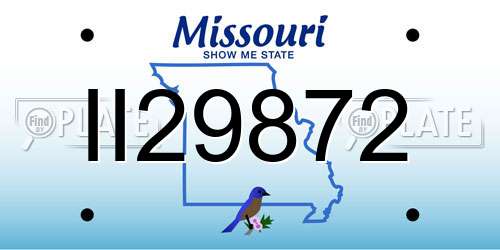 II29872 Missouri License Plate