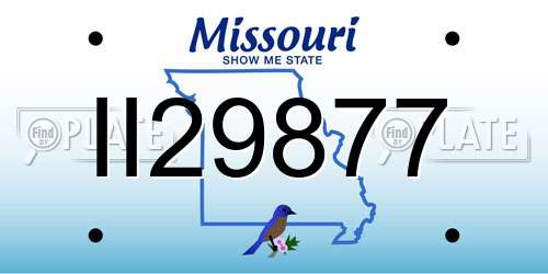 II29877 Missouri License Plate