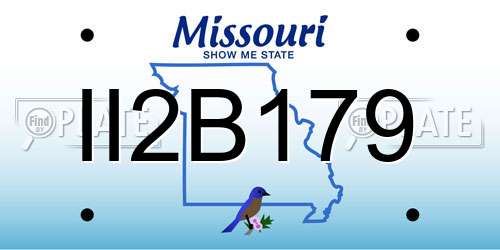 II2B179 Missouri License Plate
