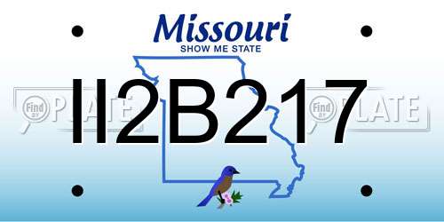 II2B217 Missouri License Plate