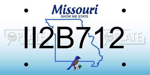 II2B712 Missouri License Plate
