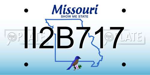 II2B717 Missouri License Plate