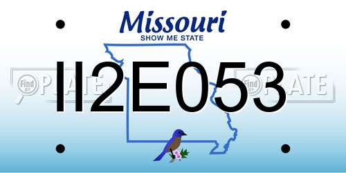 II2E053 Missouri License Plate