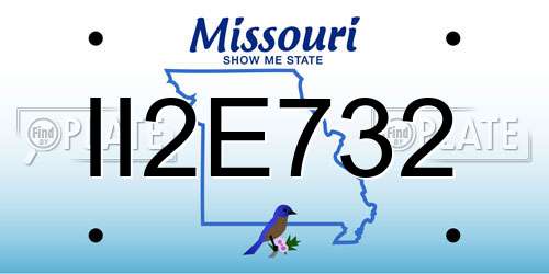 II2E732 Missouri License Plate