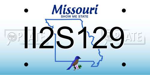 II2S129 Missouri License Plate