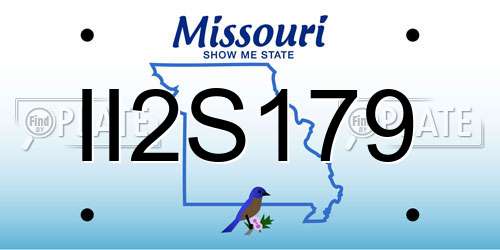 II2S179 Missouri License Plate