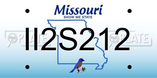 II2S212 Missouri License Plate