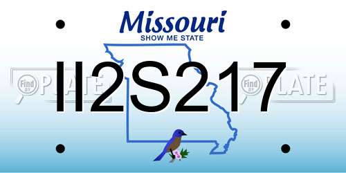 II2S217 Missouri License Plate
