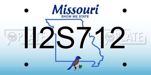 II2S712 Missouri License Plate