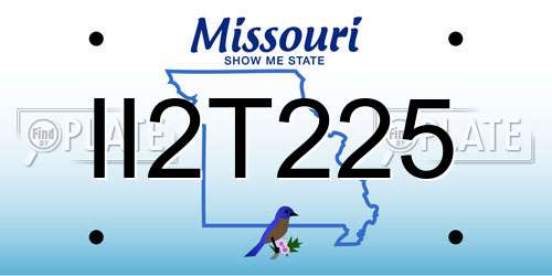 II2T225 Missouri License Plate