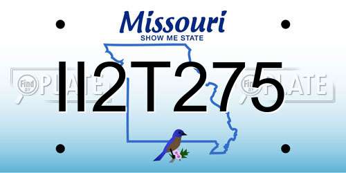 II2T275 Missouri License Plate