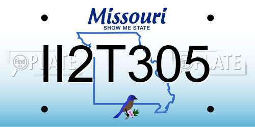 II2T305 Missouri License Plate