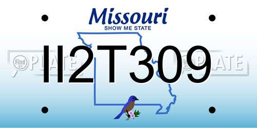 II2T309 Missouri License Plate