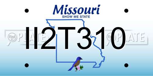 II2T310 Missouri License Plate