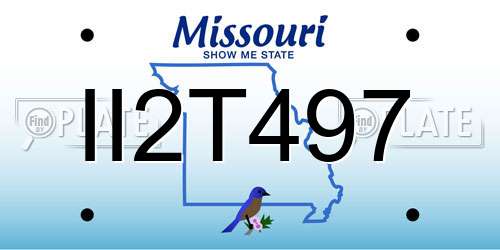 II2T497 Missouri License Plate