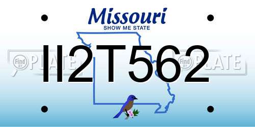 II2T562 Missouri License Plate