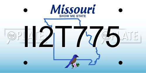 II2T775 Missouri License Plate