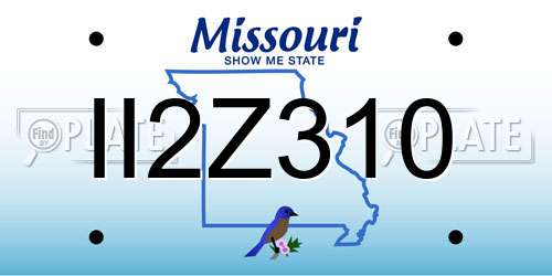 II2Z310 Missouri License Plate
