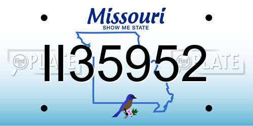 II35952 Missouri License Plate