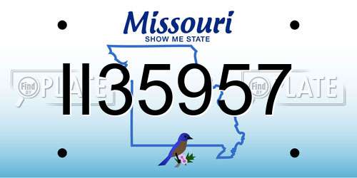II35957 Missouri License Plate