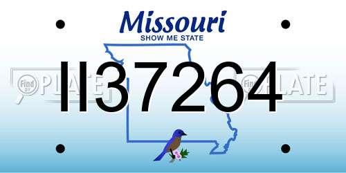 II37264 Missouri License Plate