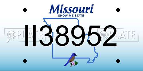 II38952 Missouri License Plate