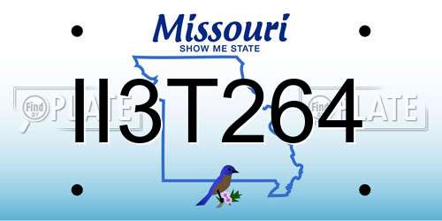 II3T264 Missouri License Plate